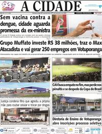 Capa do jornal Jornal A Cidade de Votuporanga 27/02/2025