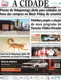 Capa do jornal Jornal A Cidade de Votuporanga 27/11/2025