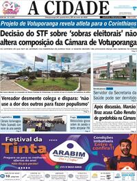 Capa do jornal Jornal A Cidade de Votuporanga 28/05/2025
