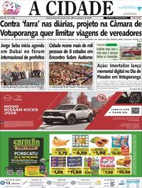 Capa do jornal Jornal A Cidade de Votuporanga 28/10/2025