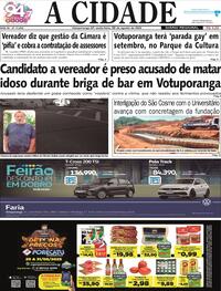 Capa do jornal Jornal A Cidade de Votuporanga 29/08/2025