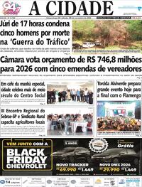 Capa do jornal Jornal A Cidade de Votuporanga 29/11/2025