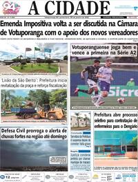 Capa do jornal Jornal A Cidade de Votuporanga 30/01/2025