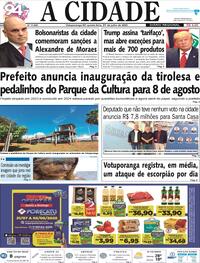 Capa do jornal Jornal A Cidade de Votuporanga 31/07/2025