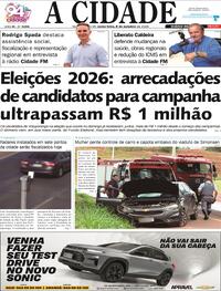 Capa Jornal A Cidade de Votuporanga 02/10/2026