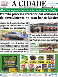 Capa do jornal Jornal A Cidade de Votuporanga 03/02/2026