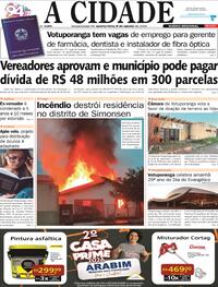 Capa Jornal A Cidade de Votuporanga