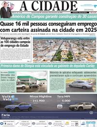 Capa do jornal Jornal A Cidade de Votuporanga 06/02/2026