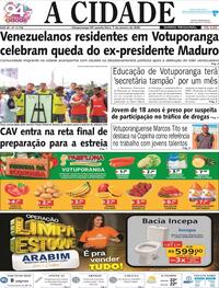 Capa do jornal Jornal A Cidade de Votuporanga 07/01/2026