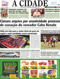 Capa do jornal Jornal A Cidade de Votuporanga 07/04/2026