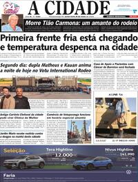 Capa do jornal Jornal A Cidade de Votuporanga 08/05/2026