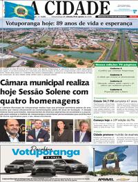 Capa Jornal A Cidade de Votuporanga 08/08/2026