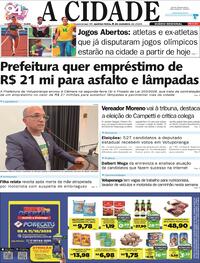 Capa Jornal A Cidade de Votuporanga