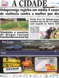 Capa do jornal Jornal A Cidade de Votuporanga 09/01/2026