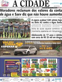 Capa do jornal Jornal A Cidade de Votuporanga 10/01/2026