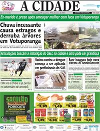 Capa do jornal Jornal A Cidade de Votuporanga 10/02/2026