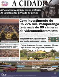 Capa do jornal Jornal A Cidade de Votuporanga 10/04/2026