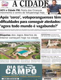 Capa Jornal A Cidade de Votuporanga 10/10/2026