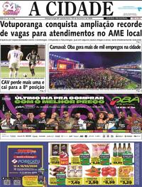Capa do jornal Jornal A Cidade de Votuporanga 12/02/2026