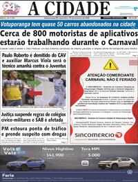 Capa do jornal Jornal A Cidade de Votuporanga 13/02/2026