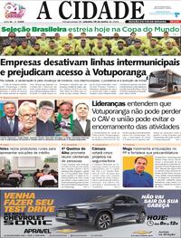 Capa Jornal A Cidade de Votuporanga