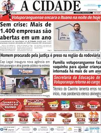 Capa do jornal Jornal A Cidade de Votuporanga 14/01/2026
