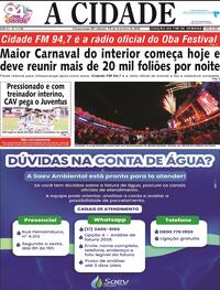 Capa do jornal Jornal A Cidade de Votuporanga 14/02/2026