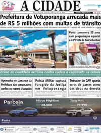 Capa do jornal Jornal A Cidade de Votuporanga 16/01/2026