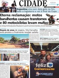 Capa Jornal A Cidade de Votuporanga 16/07/2026
