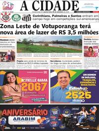 Capa Jornal A Cidade de Votuporanga 16/09/2026