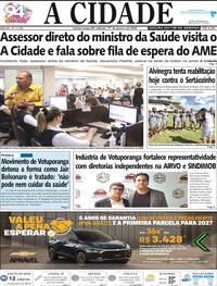 Capa do jornal Jornal A Cidade de Votuporanga 17/01/2026