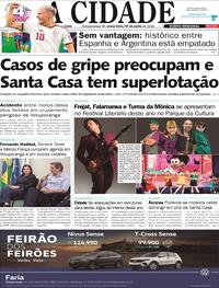 Capa Jornal A Cidade de Votuporanga