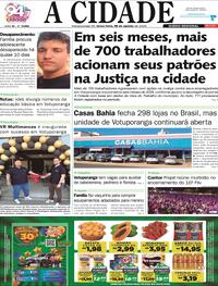 Capa Jornal A Cidade de Votuporanga