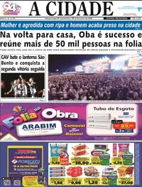 Capa do jornal Jornal A Cidade de Votuporanga 19/02/2026