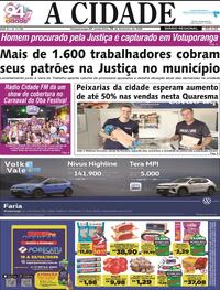 Capa do jornal Jornal A Cidade de Votuporanga 20/02/2026
