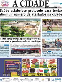Capa do jornal Jornal A Cidade de Votuporanga 22/01/2026