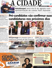 Capa Jornal A Cidade de Votuporanga 22/07/2026