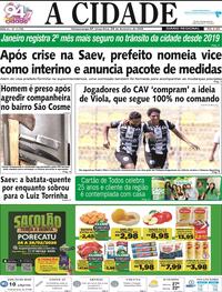 Capa do jornal Jornal A Cidade de Votuporanga 24/02/2026