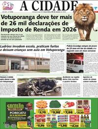 Capa do jornal Jornal A Cidade de Votuporanga 24/03/2026