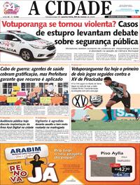 Capa do jornal Jornal A Cidade de Votuporanga 25/03/2026