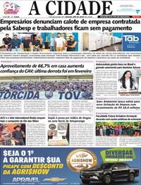 Capa do jornal Jornal A Cidade de Votuporanga 25/04/2026