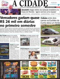 Capa Jornal A Cidade de Votuporanga 26/06/2026