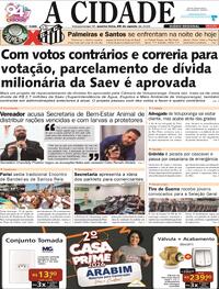 Capa Jornal A Cidade de Votuporanga 26/08/2026