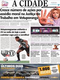 Capa do jornal Jornal A Cidade de Votuporanga 28/03/2026
