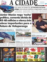 Capa Jornal A Cidade de Votuporanga 28/08/2026