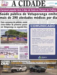 Capa do jornal Jornal A Cidade de Votuporanga 31/01/2026
