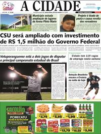 Capa do jornal Jornal A Cidade de Votuporanga 31/03/2026