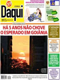 Capa do jornal Jornal Daqui 01/10/2020