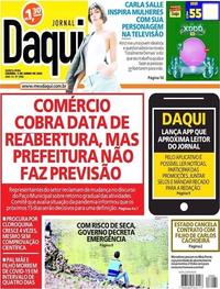 Capa do jornal Jornal Daqui 04/06/2020