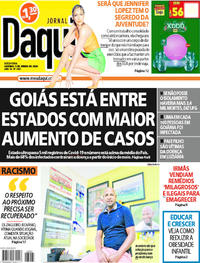 Capa do jornal Jornal Daqui 05/06/2020
